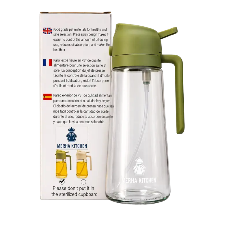 Olive Oil Sprayer and Dispenser Bottle